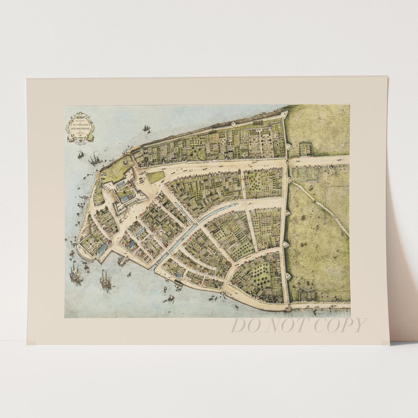 Map of New York as New Amsterdam 1660