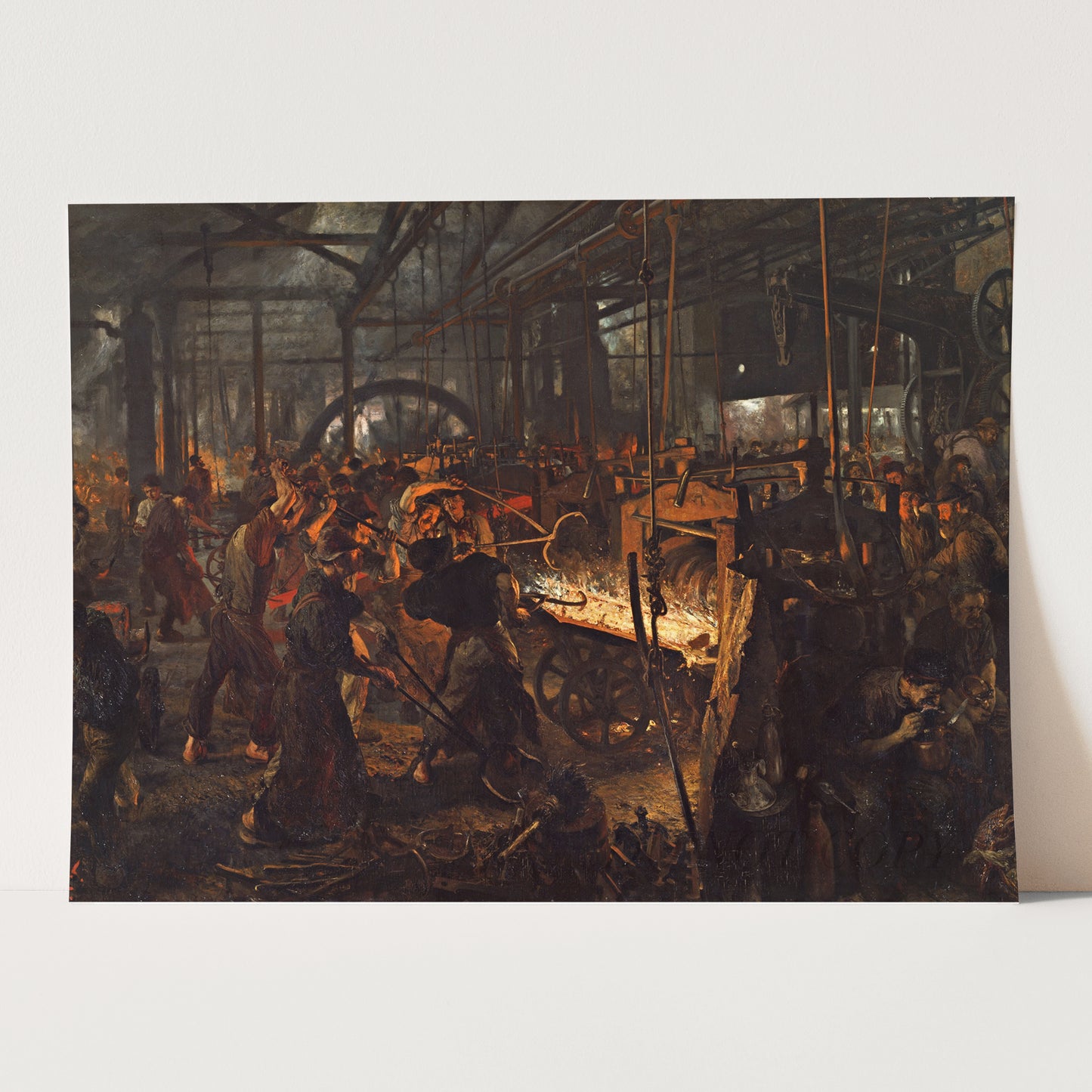 Das Eisenwalzwerk - Moderne Cyklopen (1872) Adolf Menzel