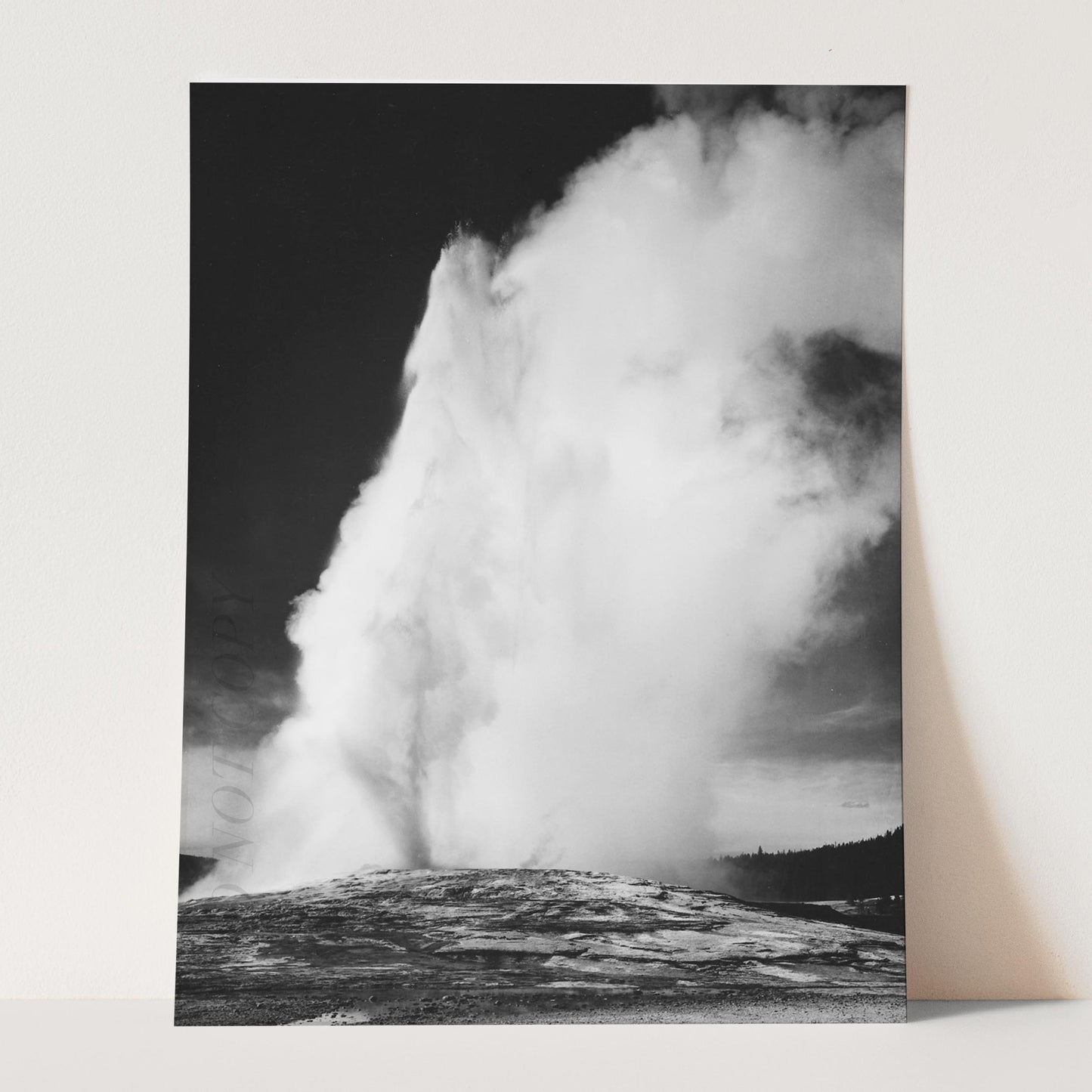 Old Faithful Geyser Yellowstone by Ansel Adams