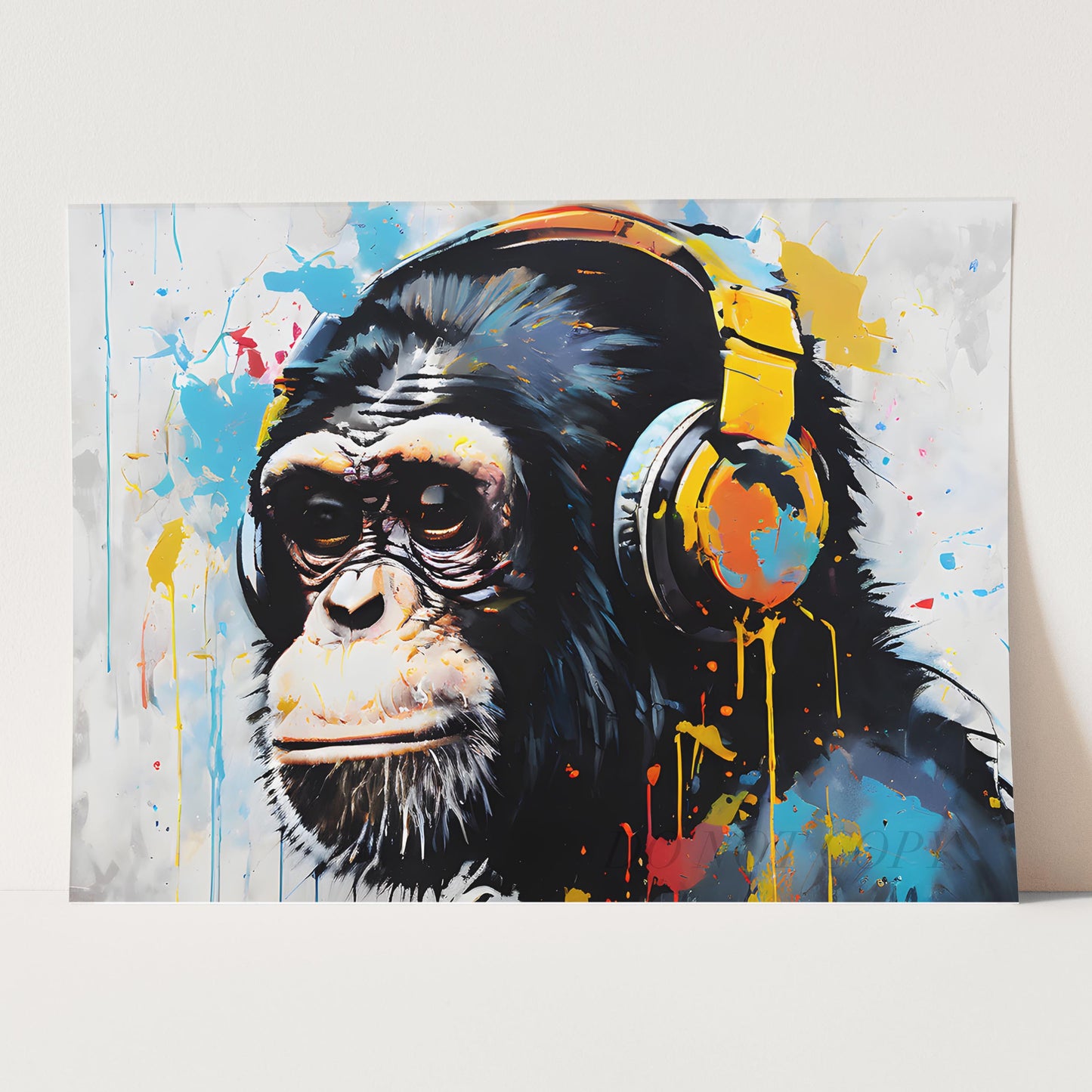Monkey DJ Headphones Banksy