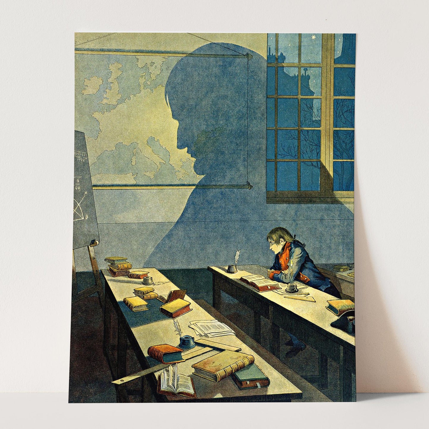 Young Napoleon Studying At The Military Academy