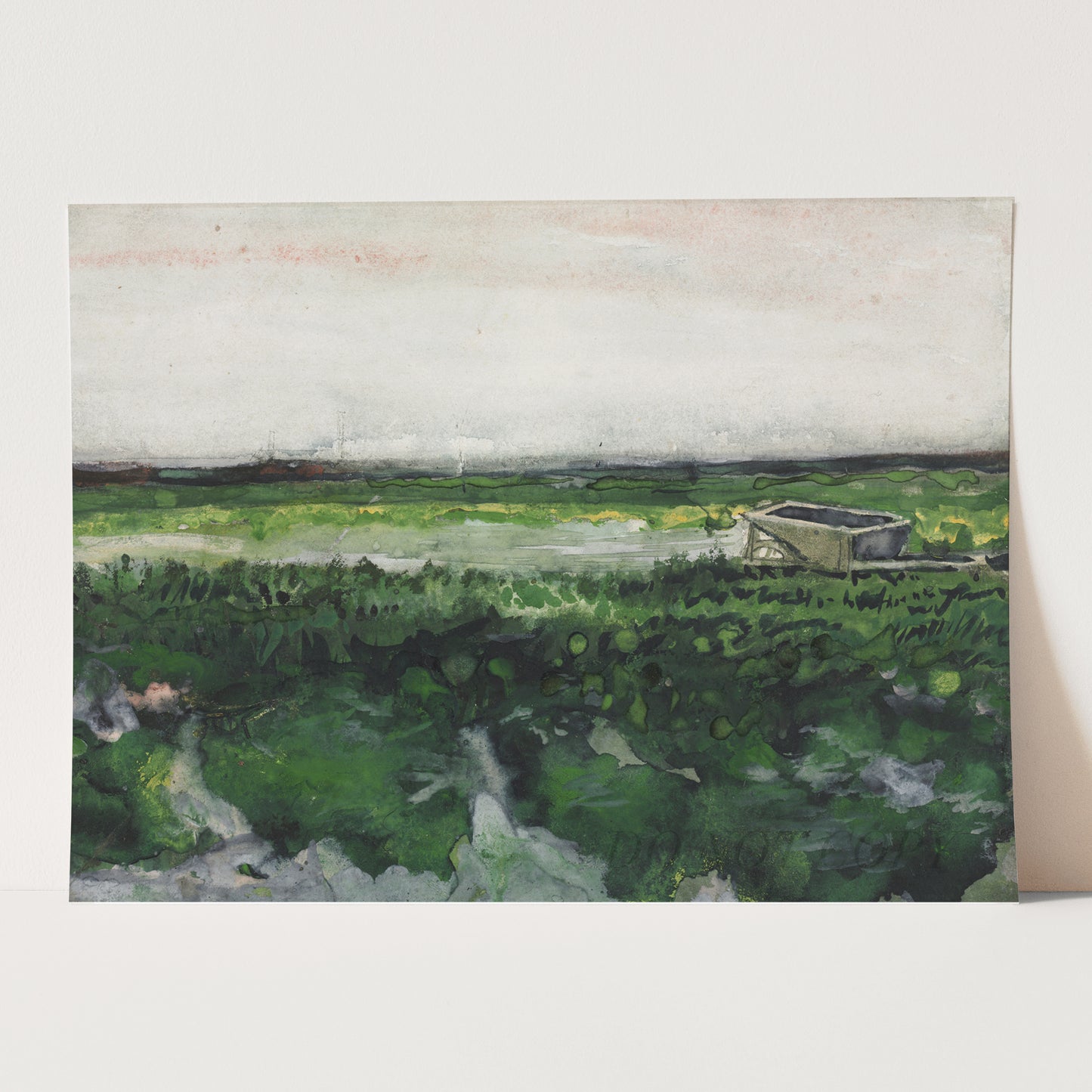 Landscape with Wheelbarrow (1883) by Van Gogh