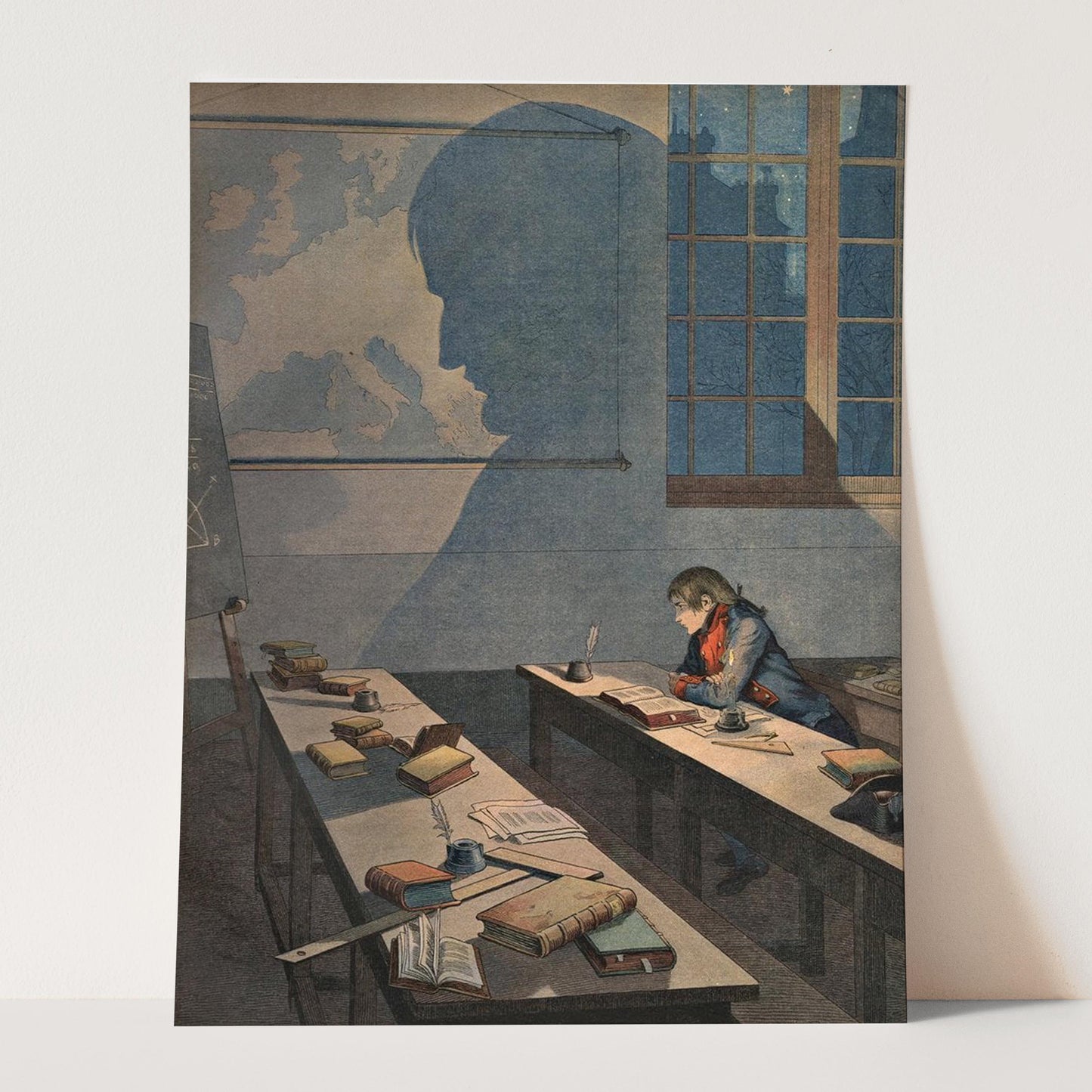 Young Napoleon Studying At The Military Academy