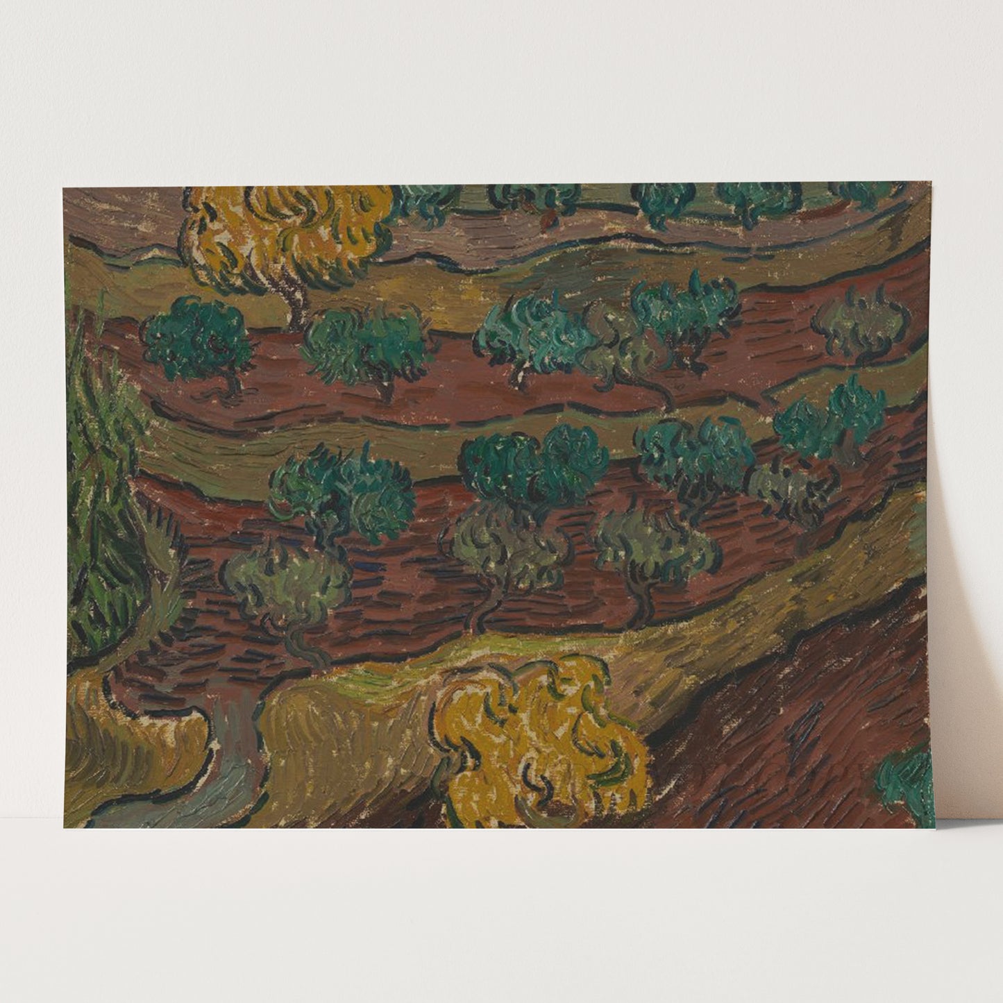 Olive Trees on a Hillside (1889) by Van Gogh