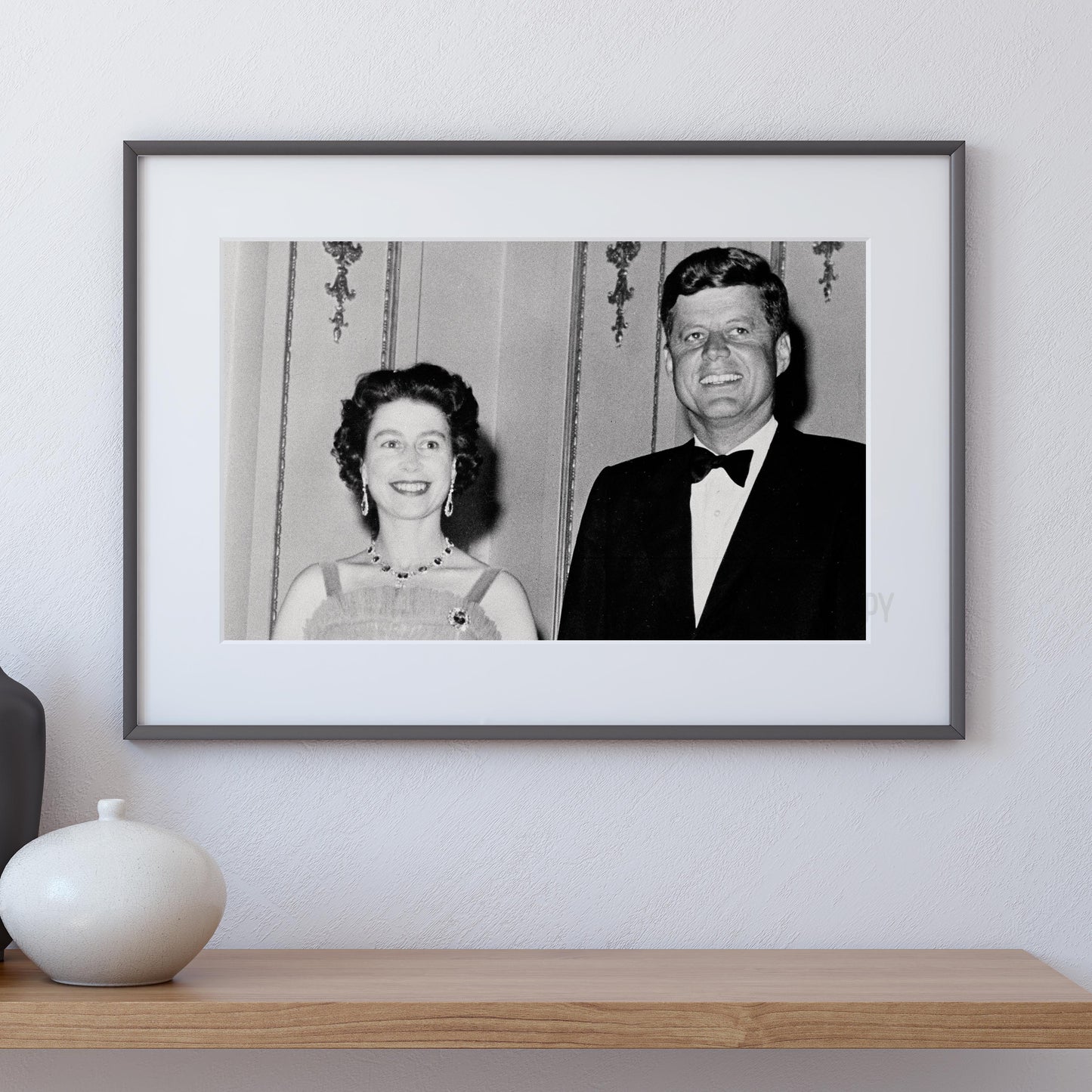 John F Kennedy (JFK) and Queen Elizabeth