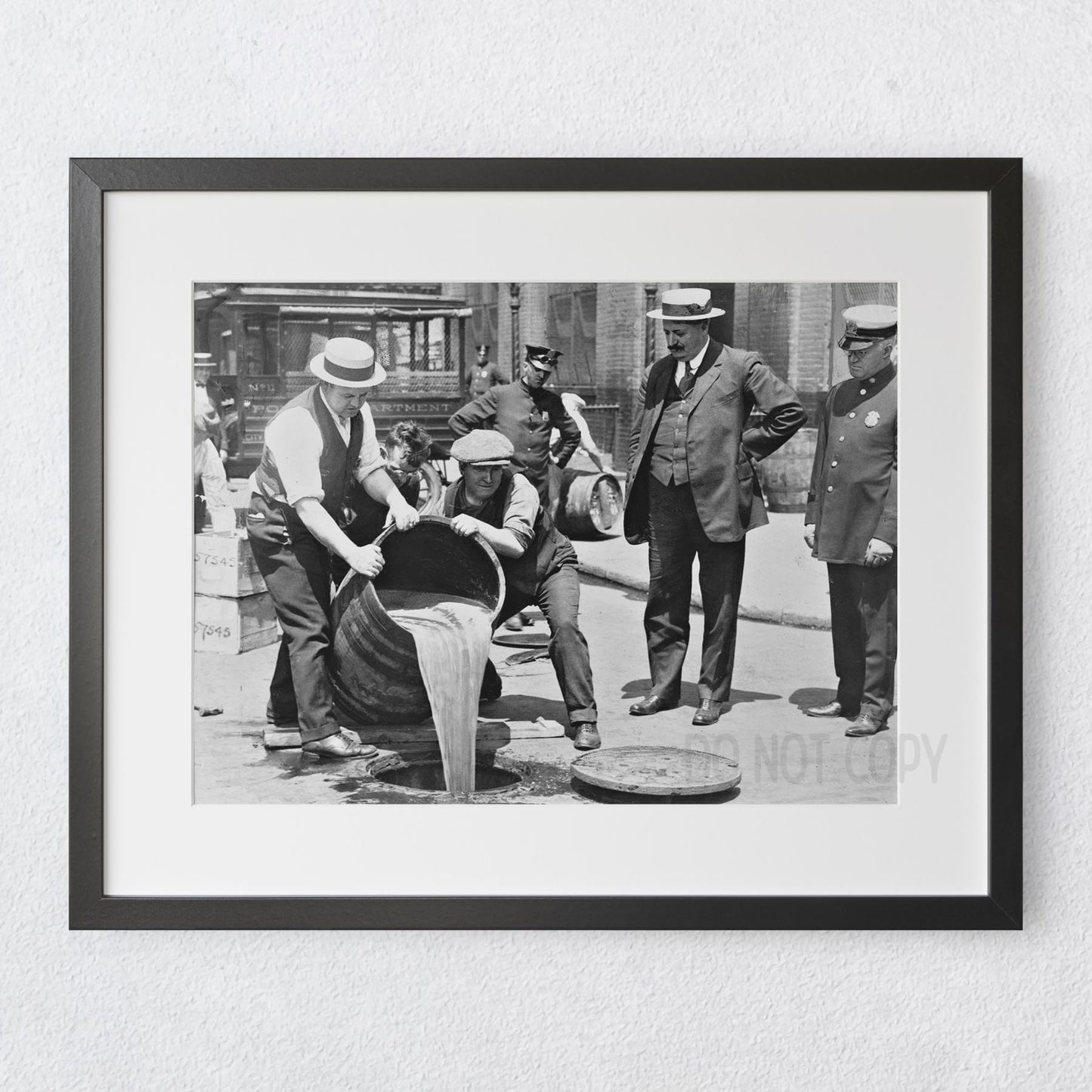 Dumping beer out - Prohibition circa 1920s