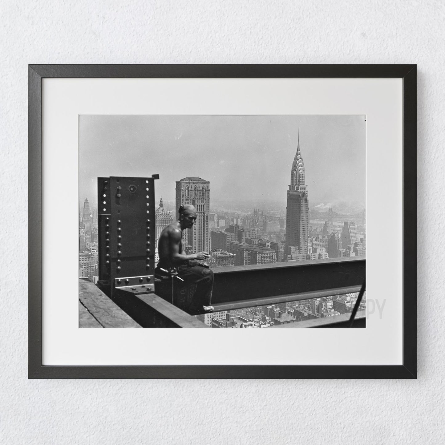 Taking a smoke break atop the Empire State Building, NYC 1930s