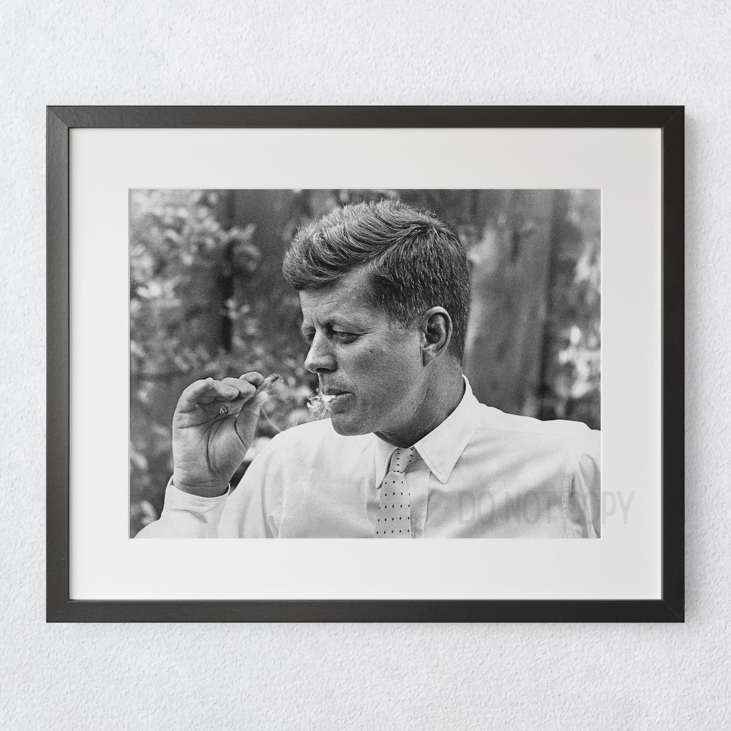 John F Kennedy (JFK) Smoking A Cigar