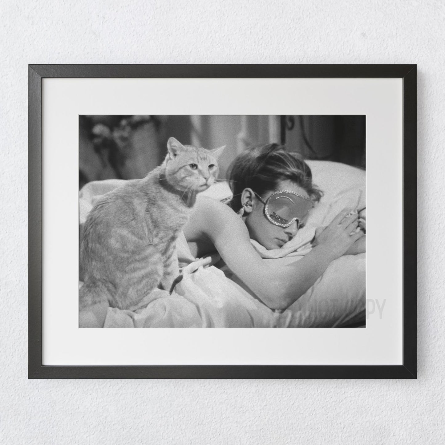 Audrey Hepburn Sleeping With Cat, Breakfast at Tiffany's 1961