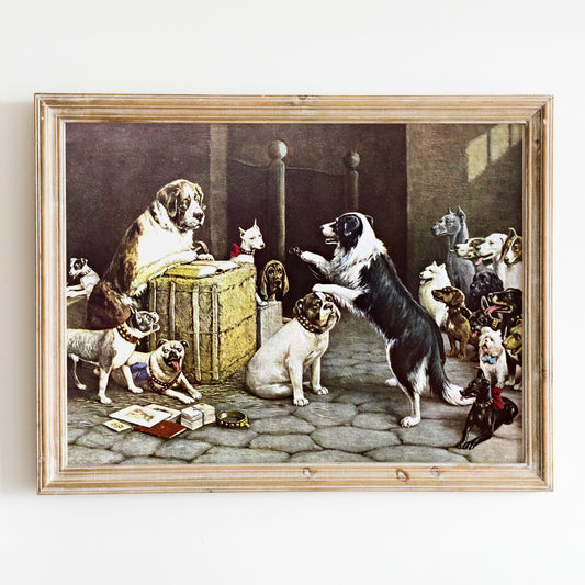 A Breach of a Promise Suit, CM Coolidge Dogs Painting