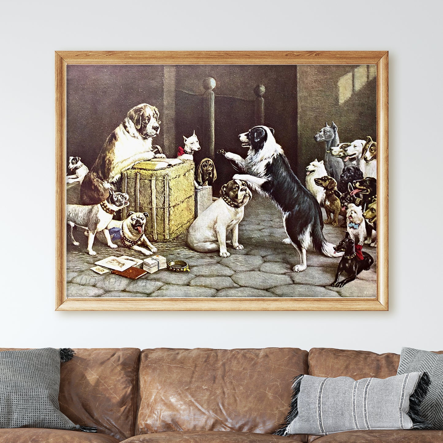 A Breach of a Promise Suit, CM Coolidge Dogs Painting