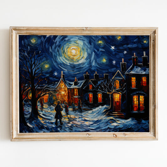 A Christmas Carol as Van Gogh Starry Night