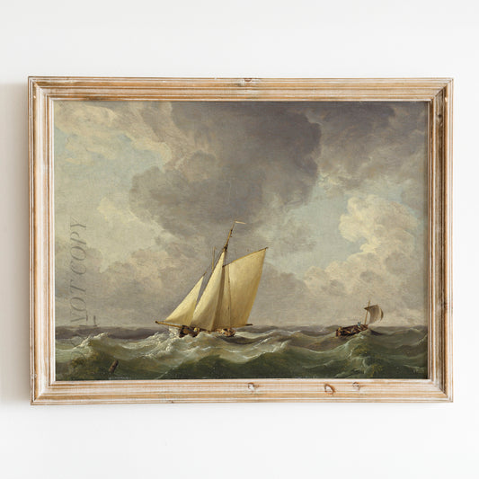 A Cutter in a Strong Breeze by Charles Brooking