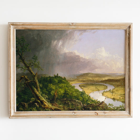 A View from Mount Holyoke After a Thunderstorm, Northampton, Massachusetts - The Oxbow (1836) by Thomas Cole