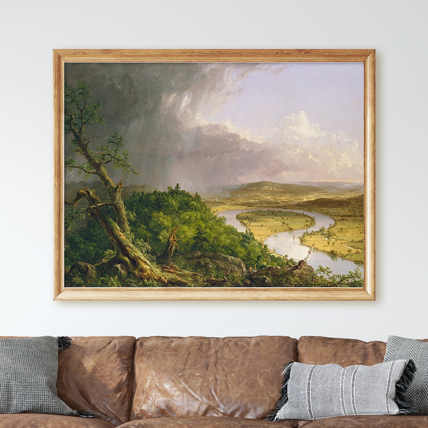 A View from Mount Holyoke After a Thunderstorm, Northampton, Massachusetts - The Oxbow (1836) by Thomas Cole