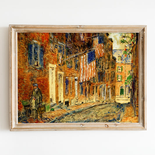 Acorn Street, Boston by Childe Hassam