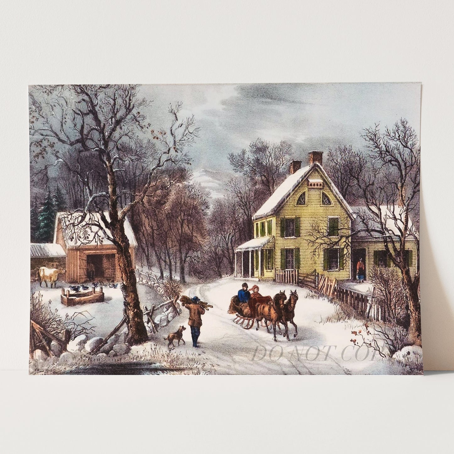 American Homestead Winter by Currier & Ives