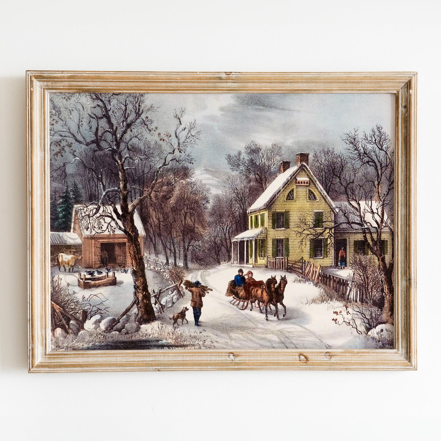American Homestead Winter by Currier & Ives