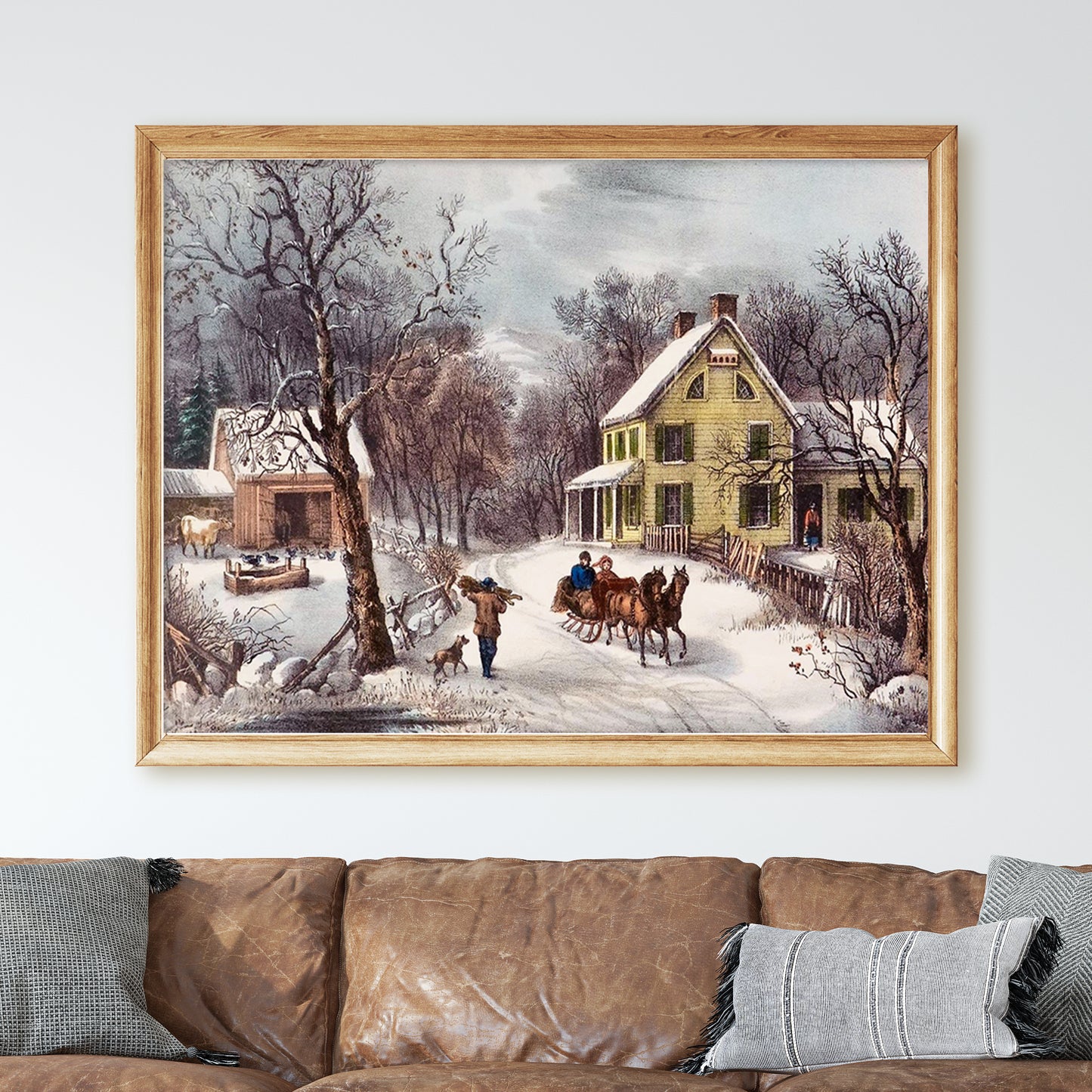 American Homestead Winter by Currier & Ives