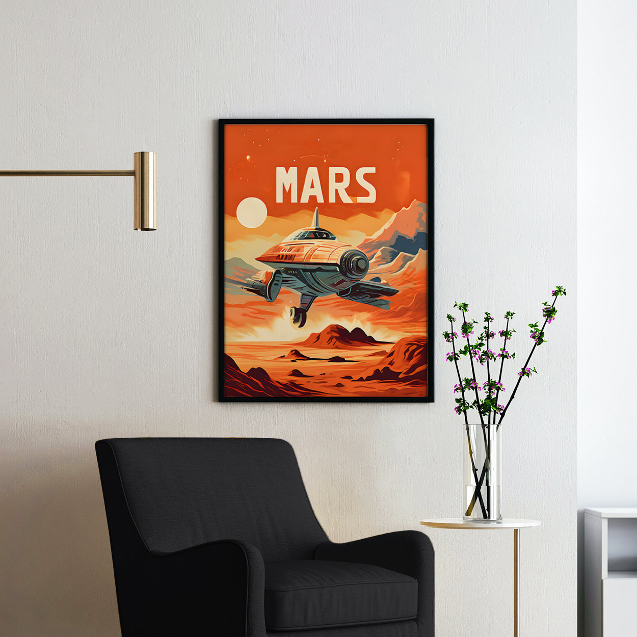 Vintage Mars Travel Poster