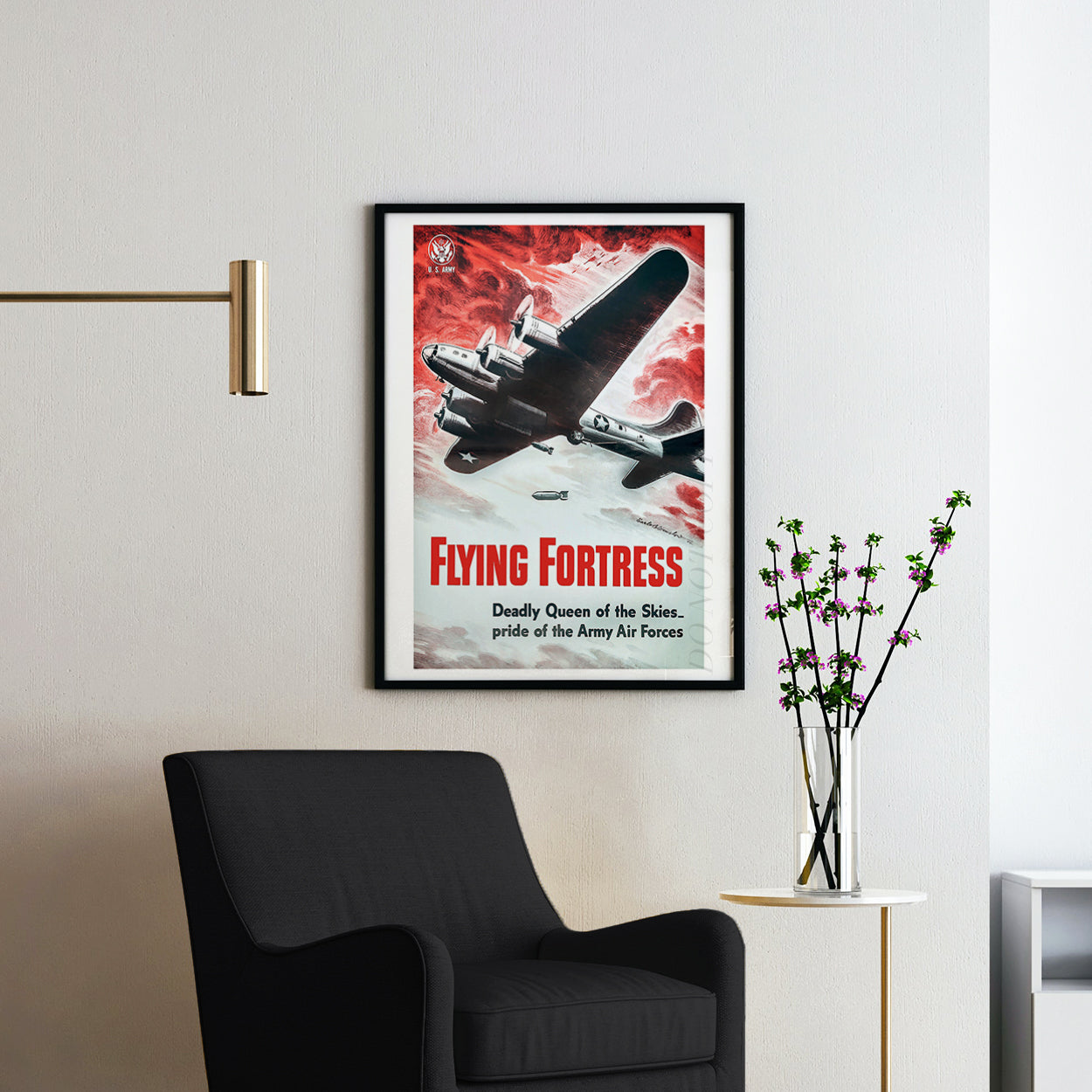 WWII US Army Air Force Propaganda Poster - B17 Flying Fortress