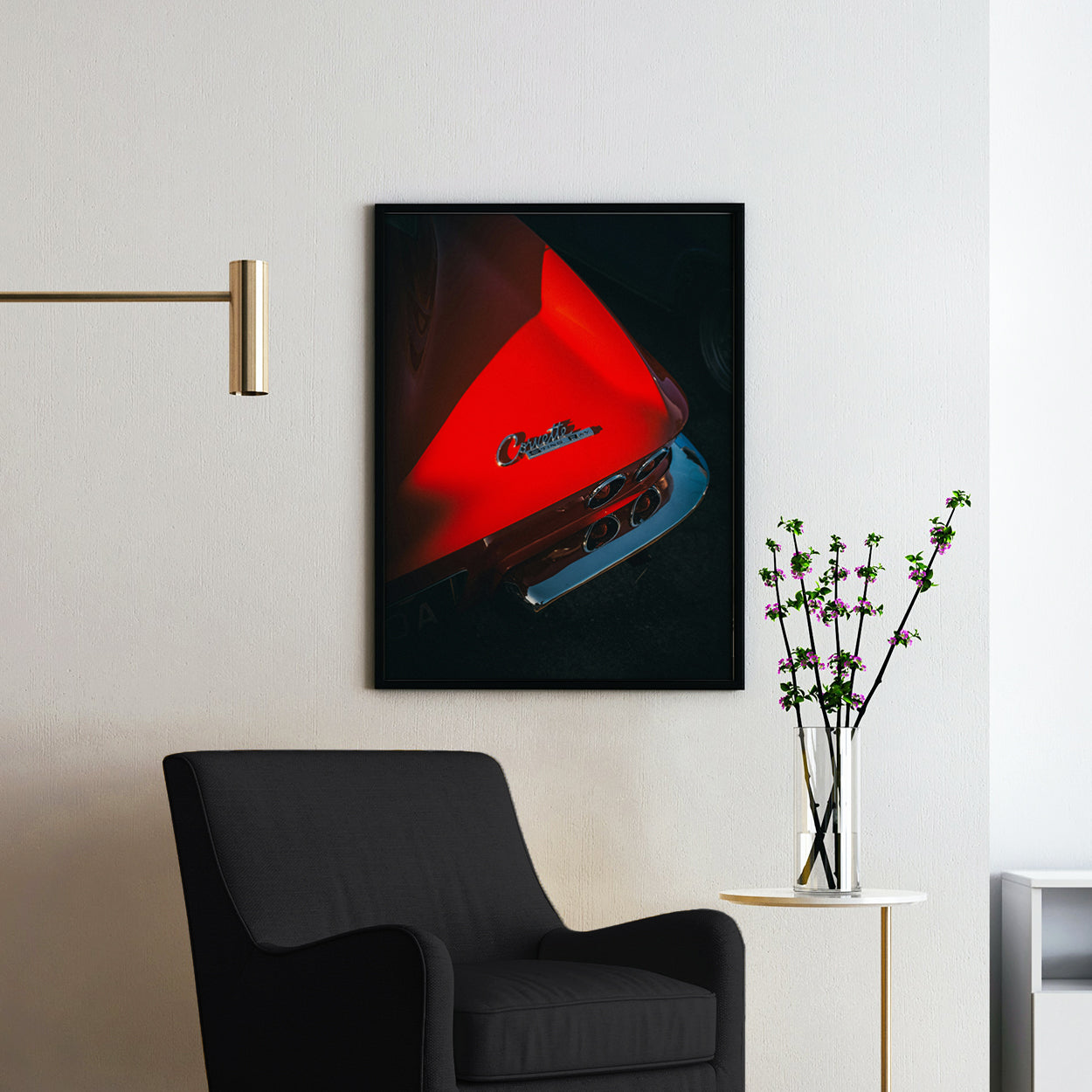 Vintage Red Corvette Sting Ray Bumper