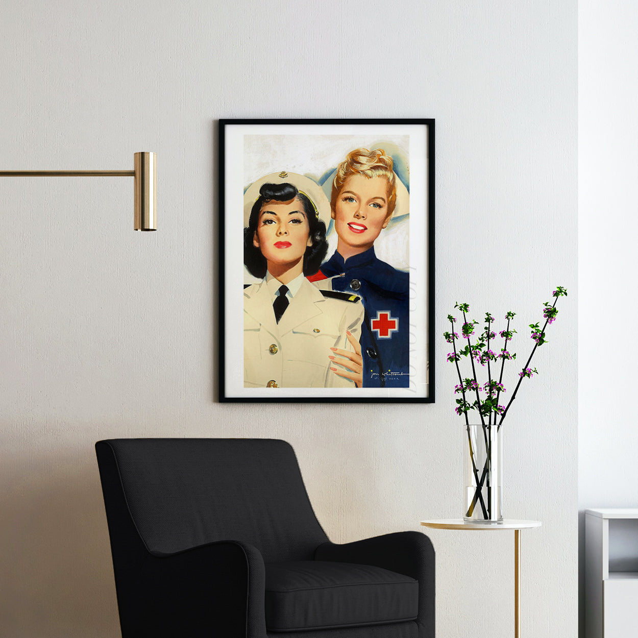 Vintage WW2 US Nursing Recruiting Poster