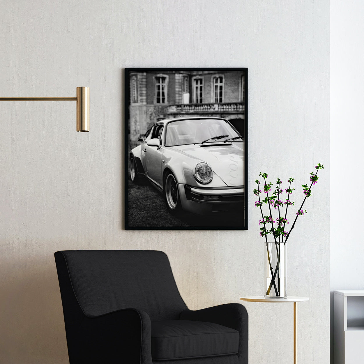 Vintage Silver Porsche 911