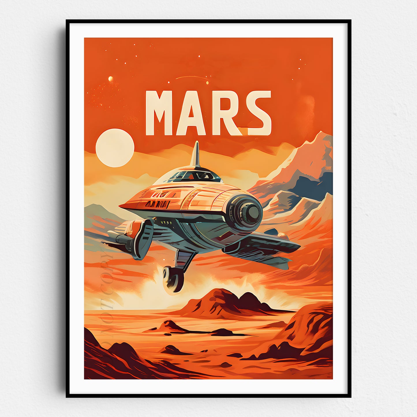 Vintage Mars Travel Poster