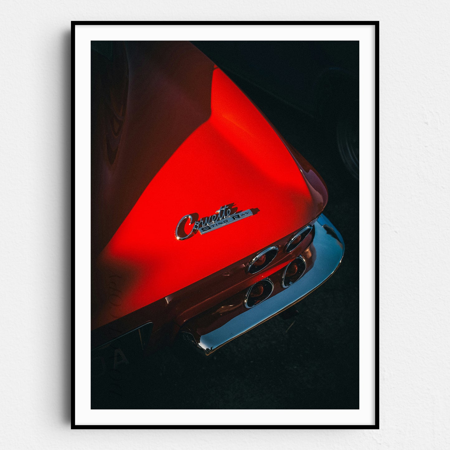 Vintage Red Corvette Sting Ray Bumper