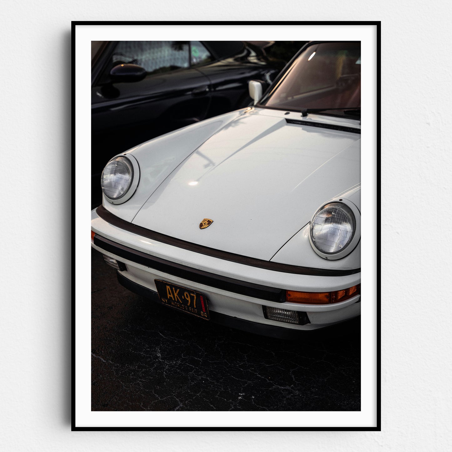 Vintage White Porsche 911 Lights