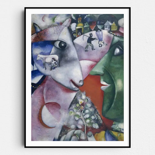 I and the Village by (1911) Marc Chagall