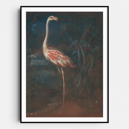 Vintage Flamingo Painting