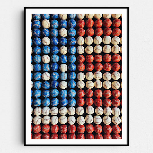 USA Flag Of Baseballs