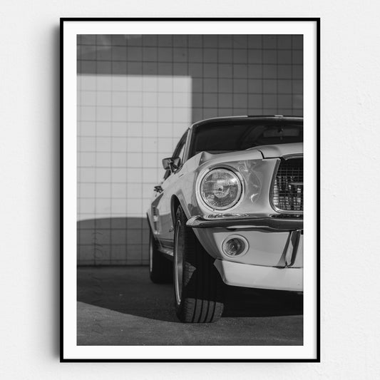 Vintage Ford Mustang Shelby GT500 Front View