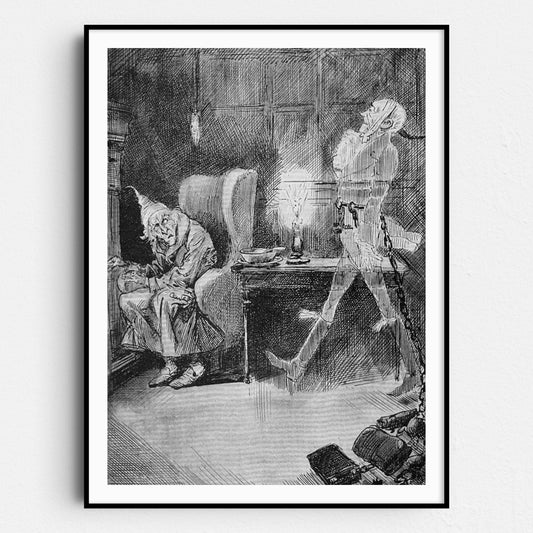 Jacob Marley’s Ghost for A Christmas Carol (1910) by Harry Furniss