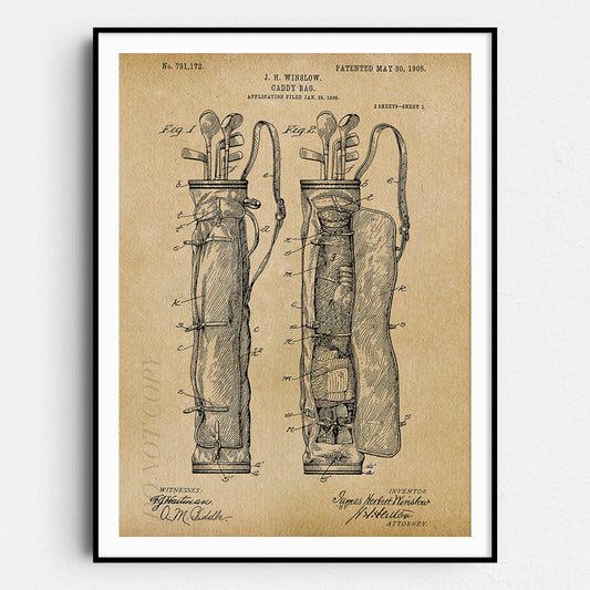 Caddy Bag 1905 Patent Golf Bag