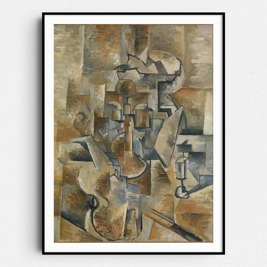 Violin and Candlestick (1910) by Georges Braque