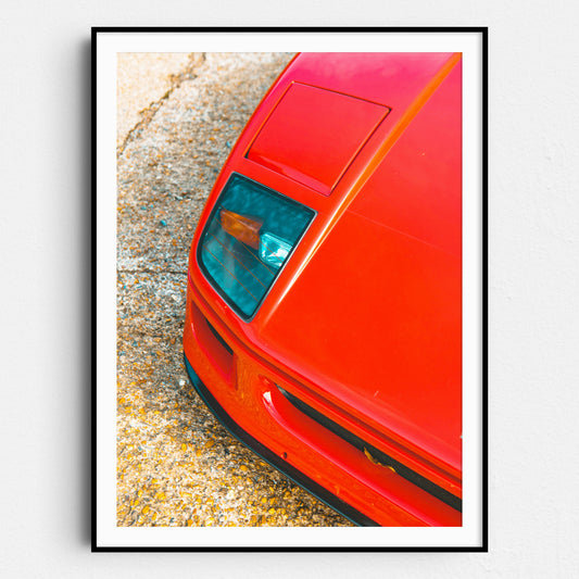 Vintage Red Ferrari Hood & Light