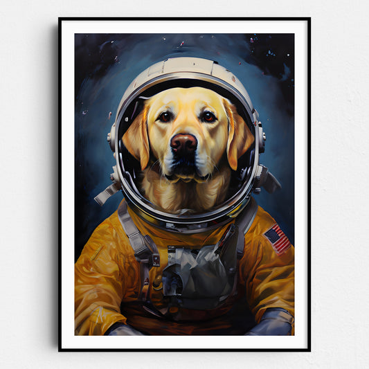 Yellow Labrador Astronaut