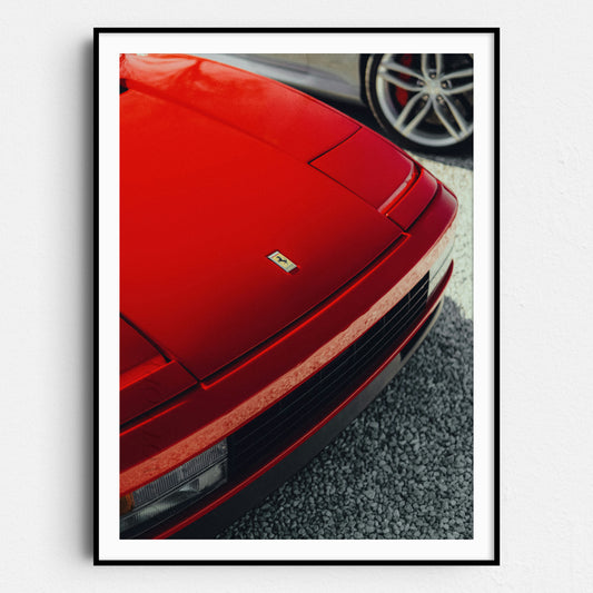 Vintage Red Ferrari Hood