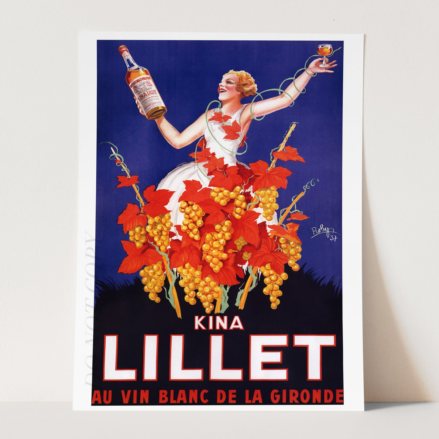 Kina Lillet (1937) Vintage Wine Poster by Robys