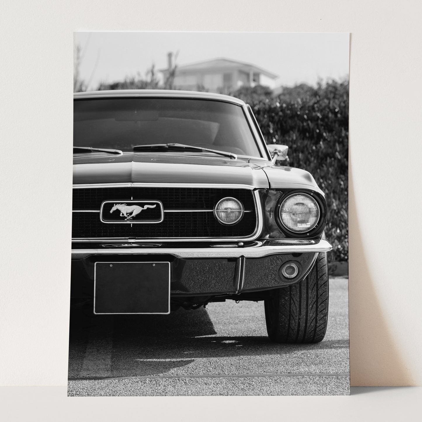 Vintage Ford Mustang Black & White