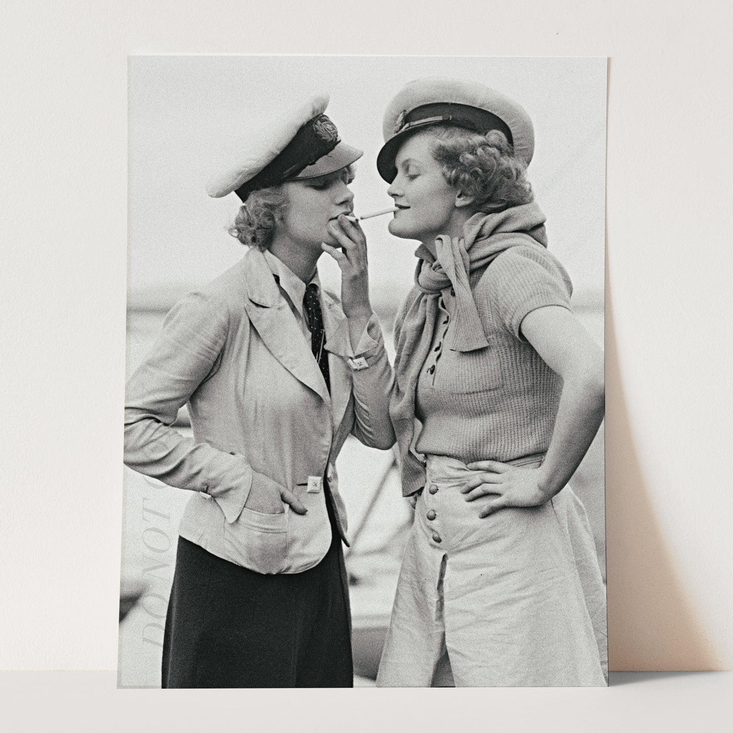 Women Smoking on the Beach