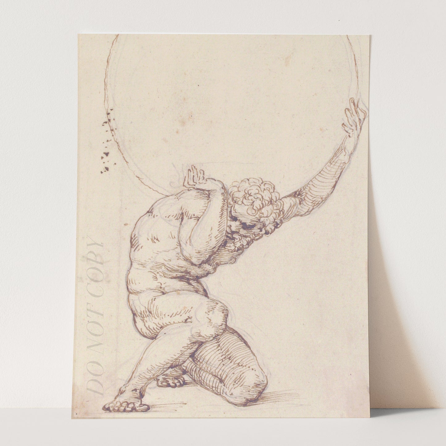 Crouching Figure of Atlas by Baldassare Tommaso Peruzzi