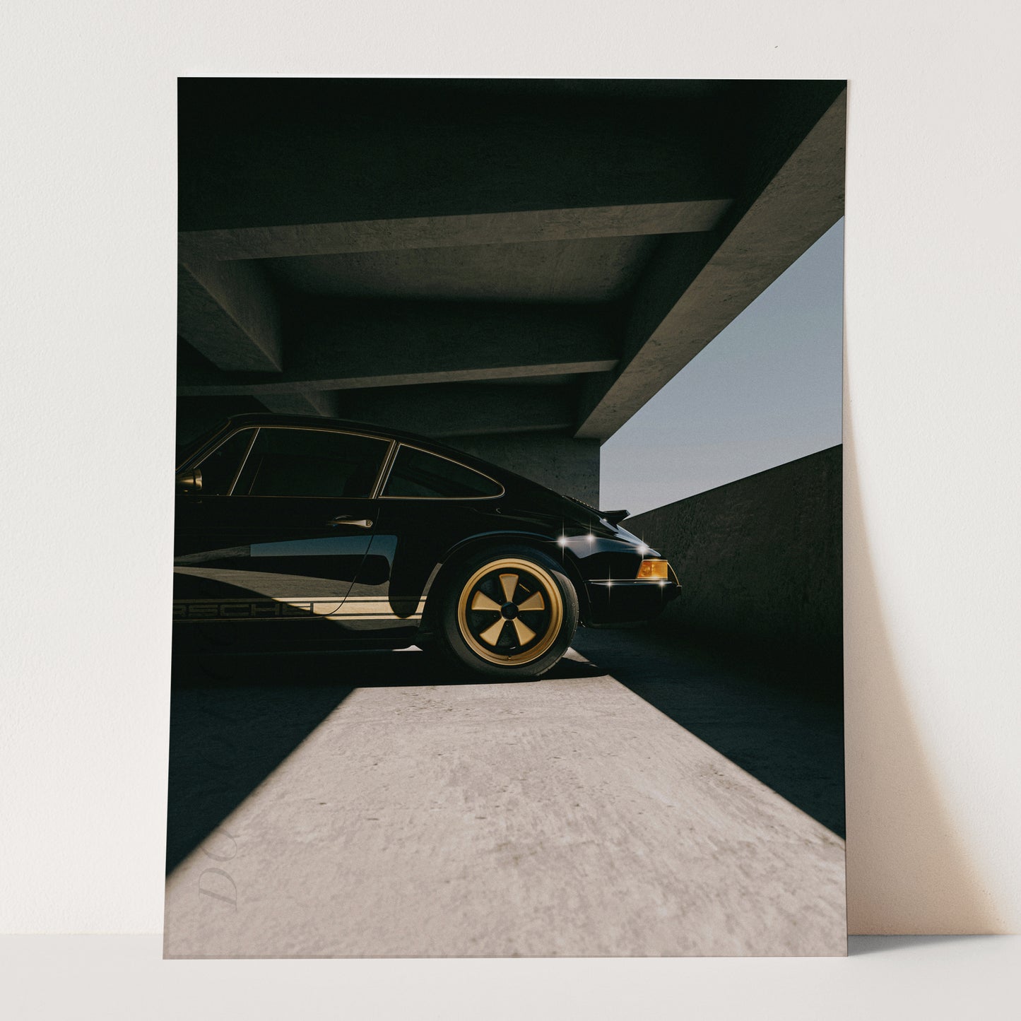 Vintage Porsche 911 with Gold