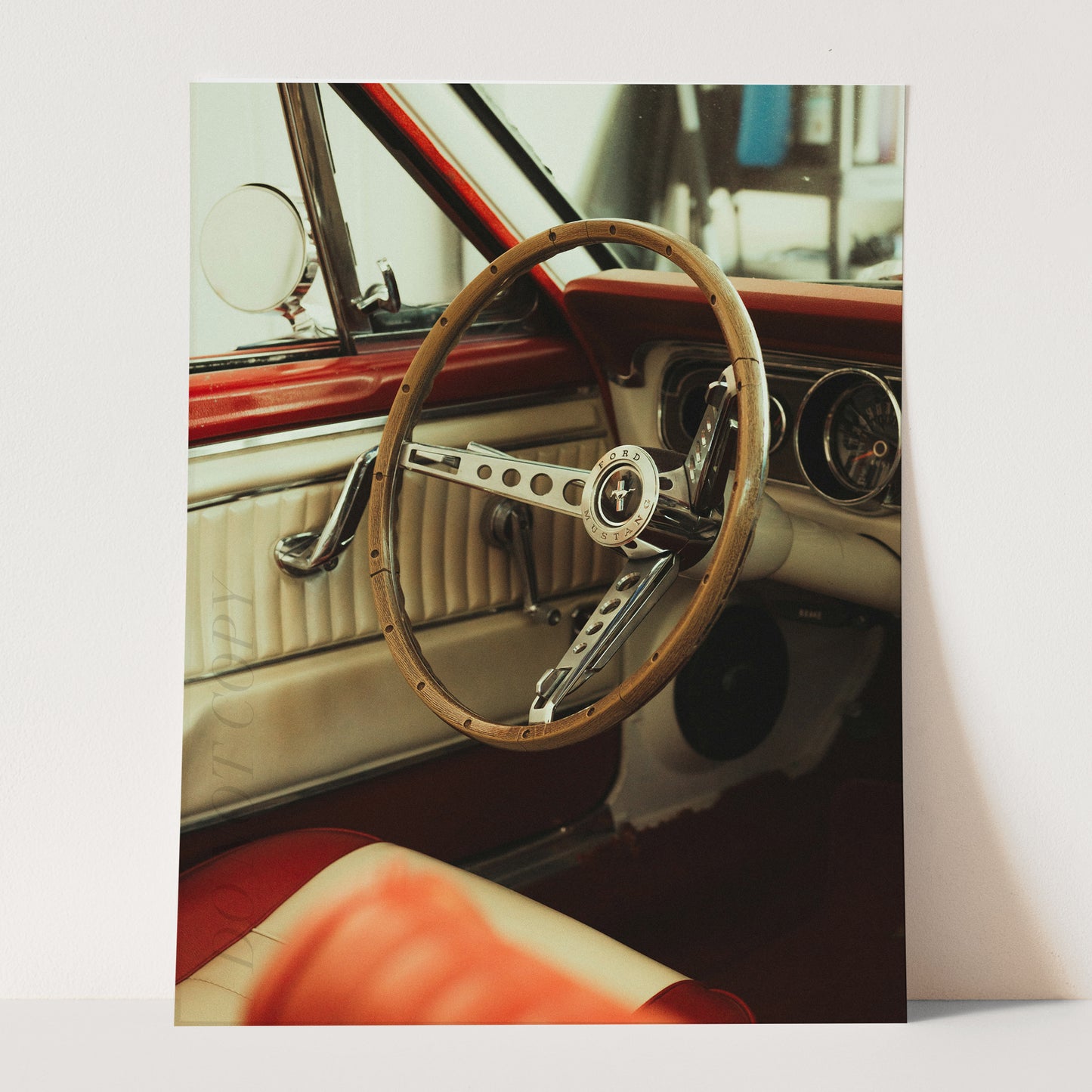 Vintage Ford Mustang Red Interior