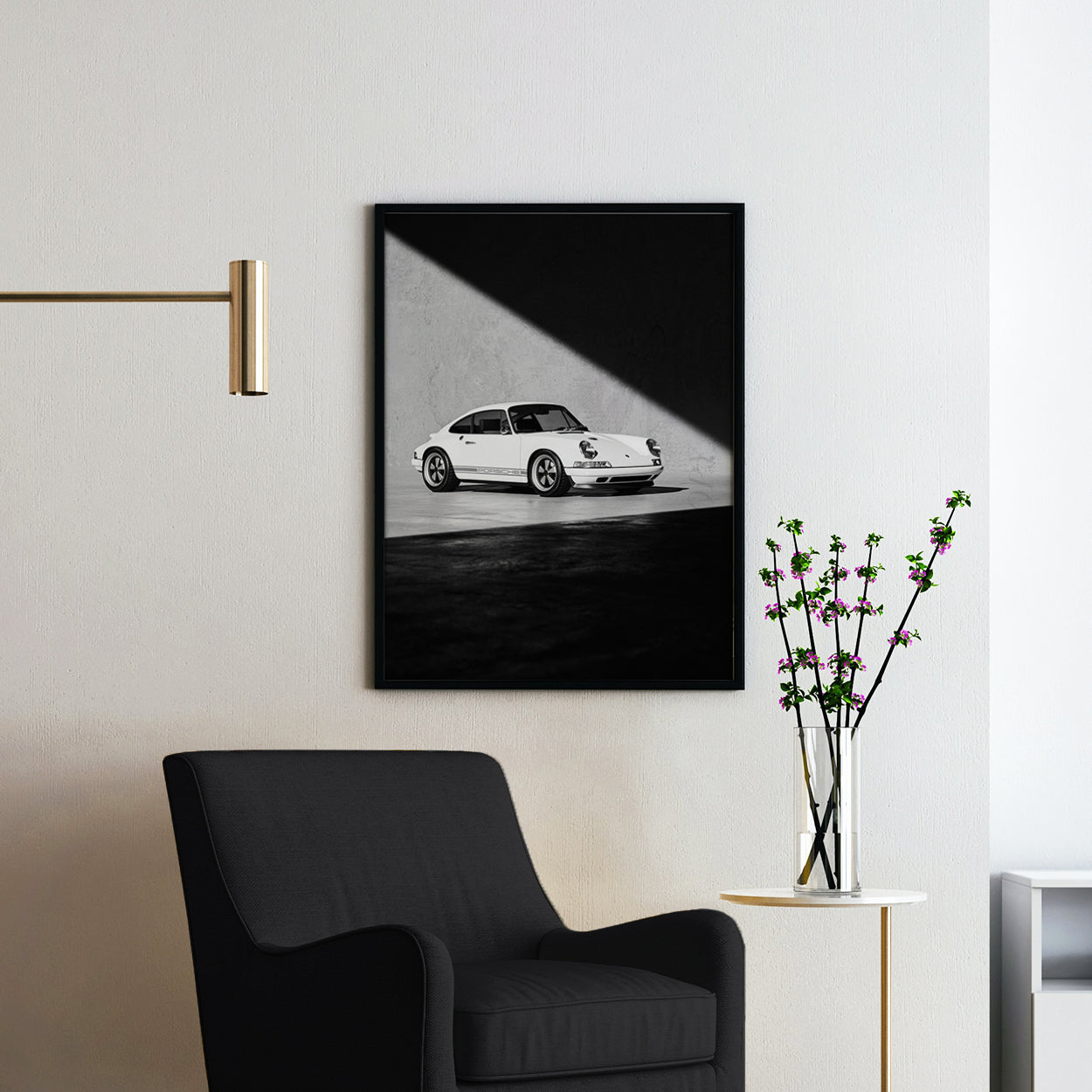 Porsche 911 Shadows Black & White