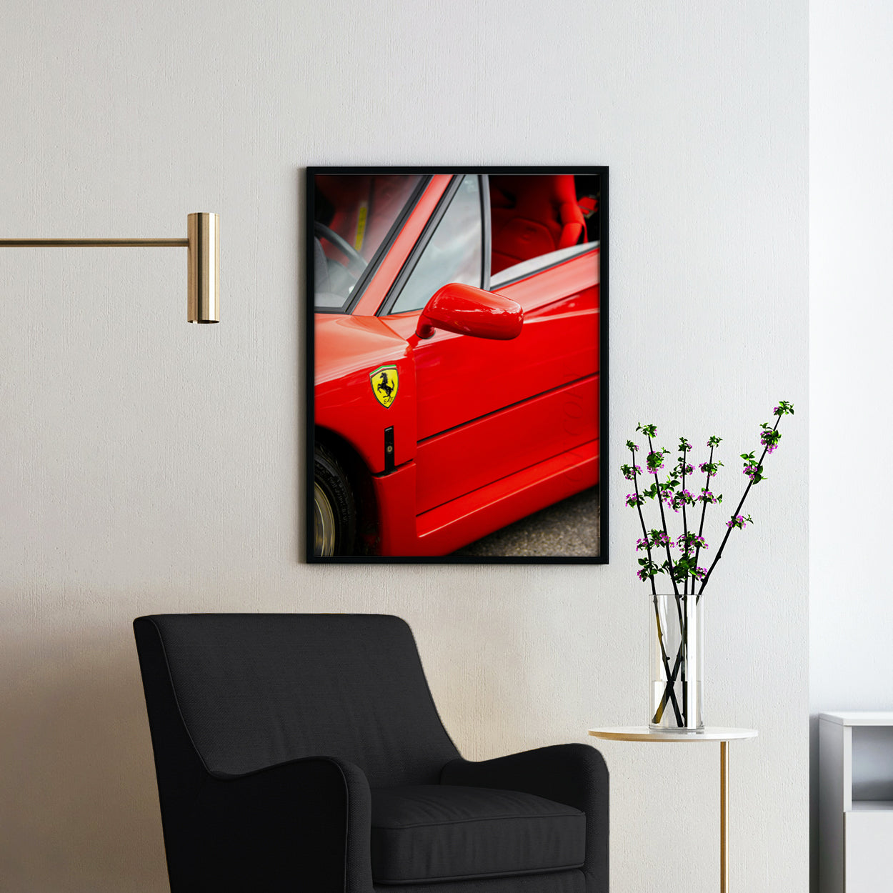 Red Ferrari Side Logo