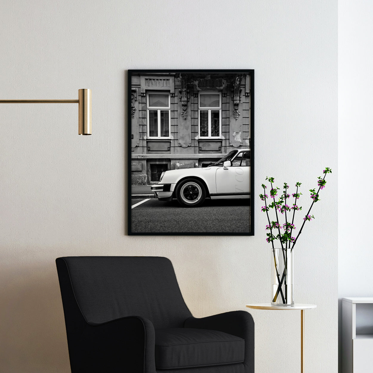 Old White Porsche 911